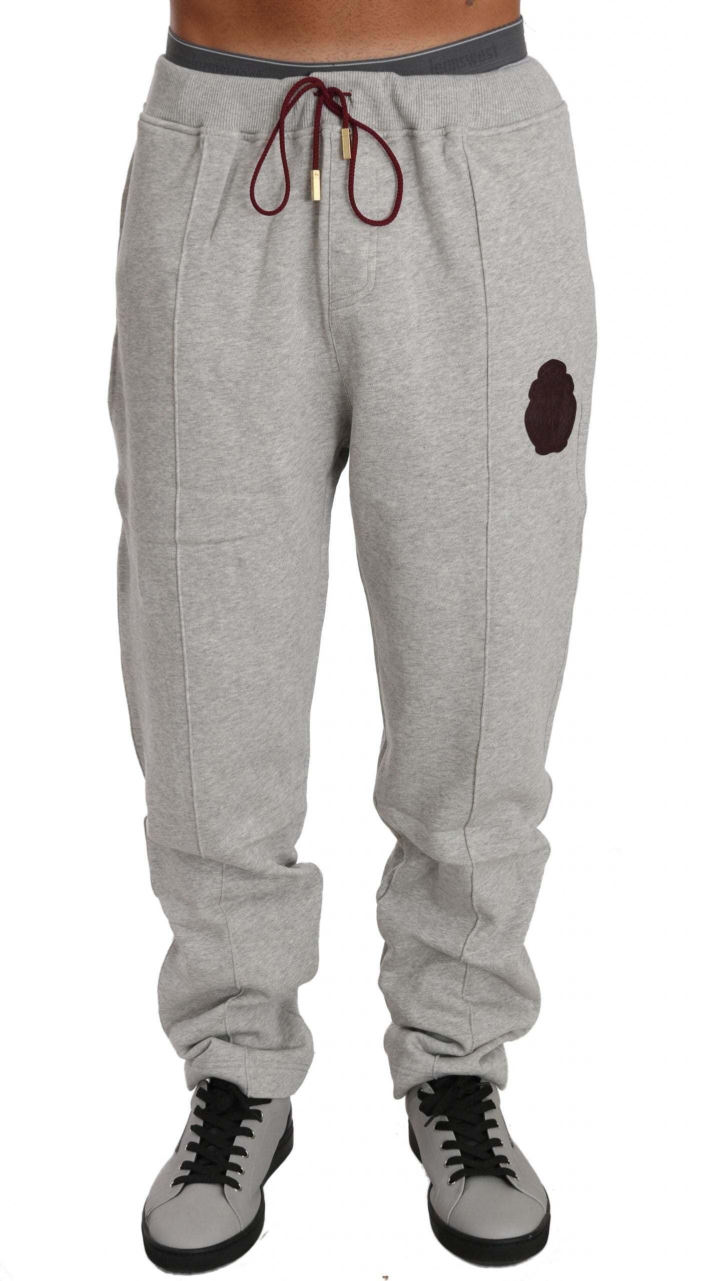 Elegantes Sweatsuit-Ensemble aus grauer Baumwolle von Billionaire Italian Couture