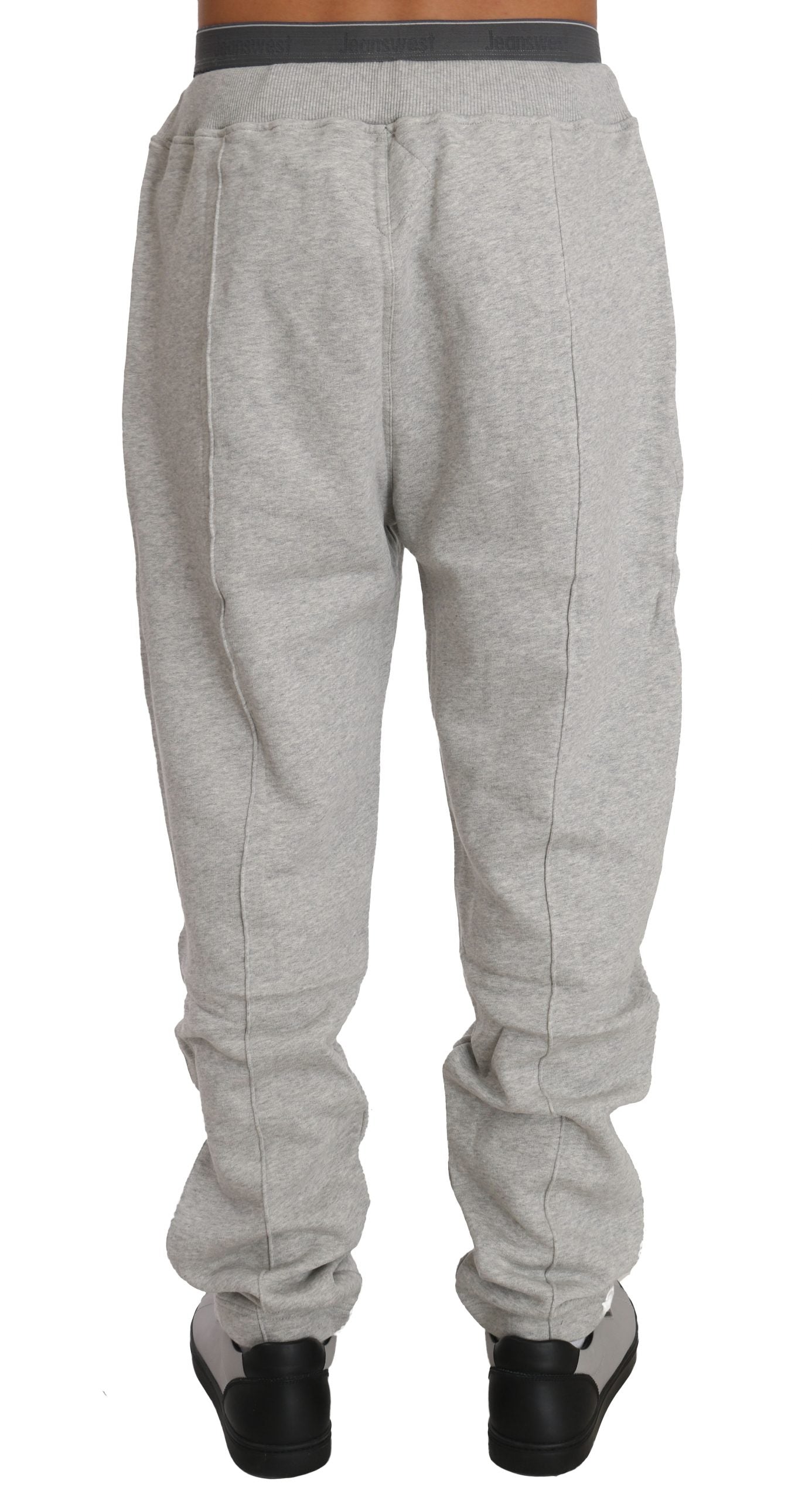 Elegantes Sweatsuit-Ensemble aus grauer Baumwolle von Billionaire Italian Couture