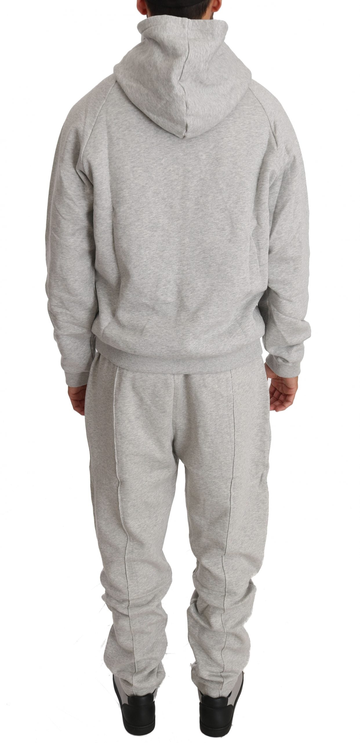 Elegantes Sweatsuit-Ensemble aus grauer Baumwolle von Billionaire Italian Couture