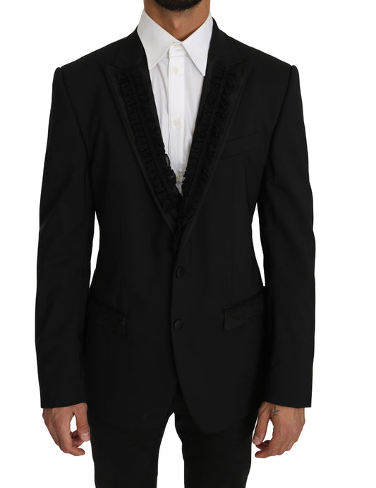 Dolce &amp; Gabbana Black Wool MARTINI Torrero Blazer Jacket