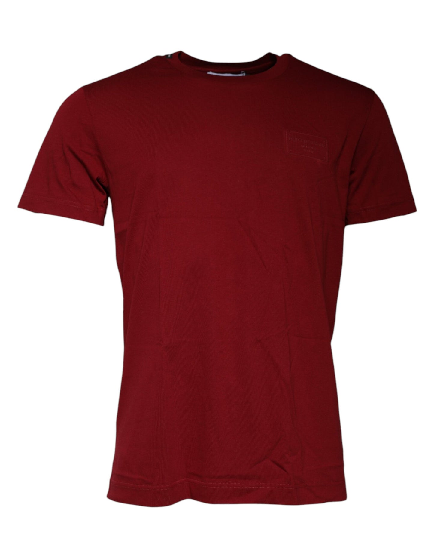 Dolce &amp; Gabbana – Kastanienbraunes T-Shirt mit Rundhalsausschnitt und kurzen Ärmeln