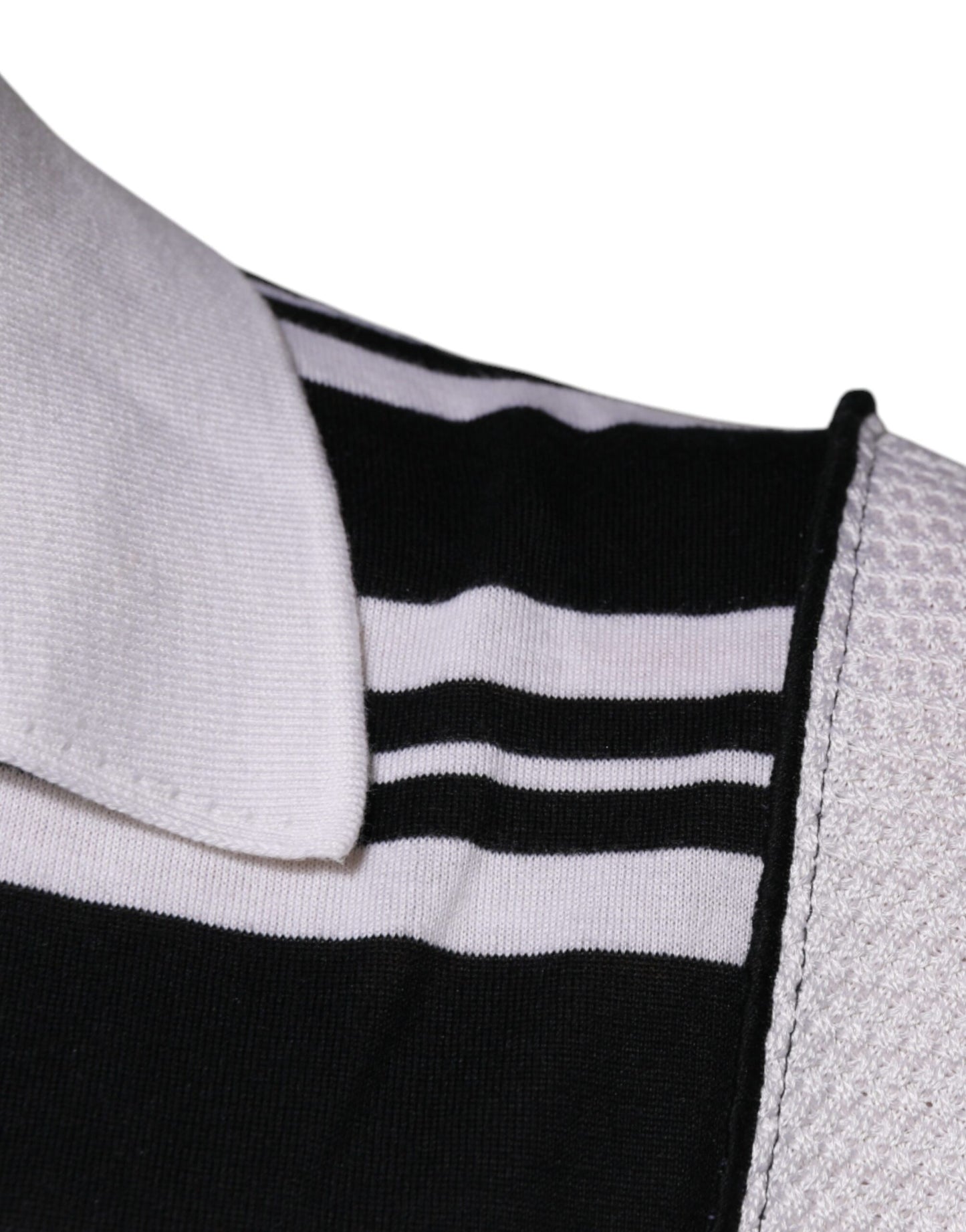 Dolce &amp; Gabbana – Poloshirt mit Kragen und schwarzen und weißen Streifen