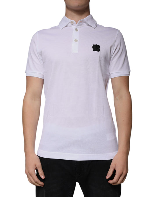 Dolce &amp; Gabbana – Weißes Poloshirt mit Kragen und kurzen Ärmeln