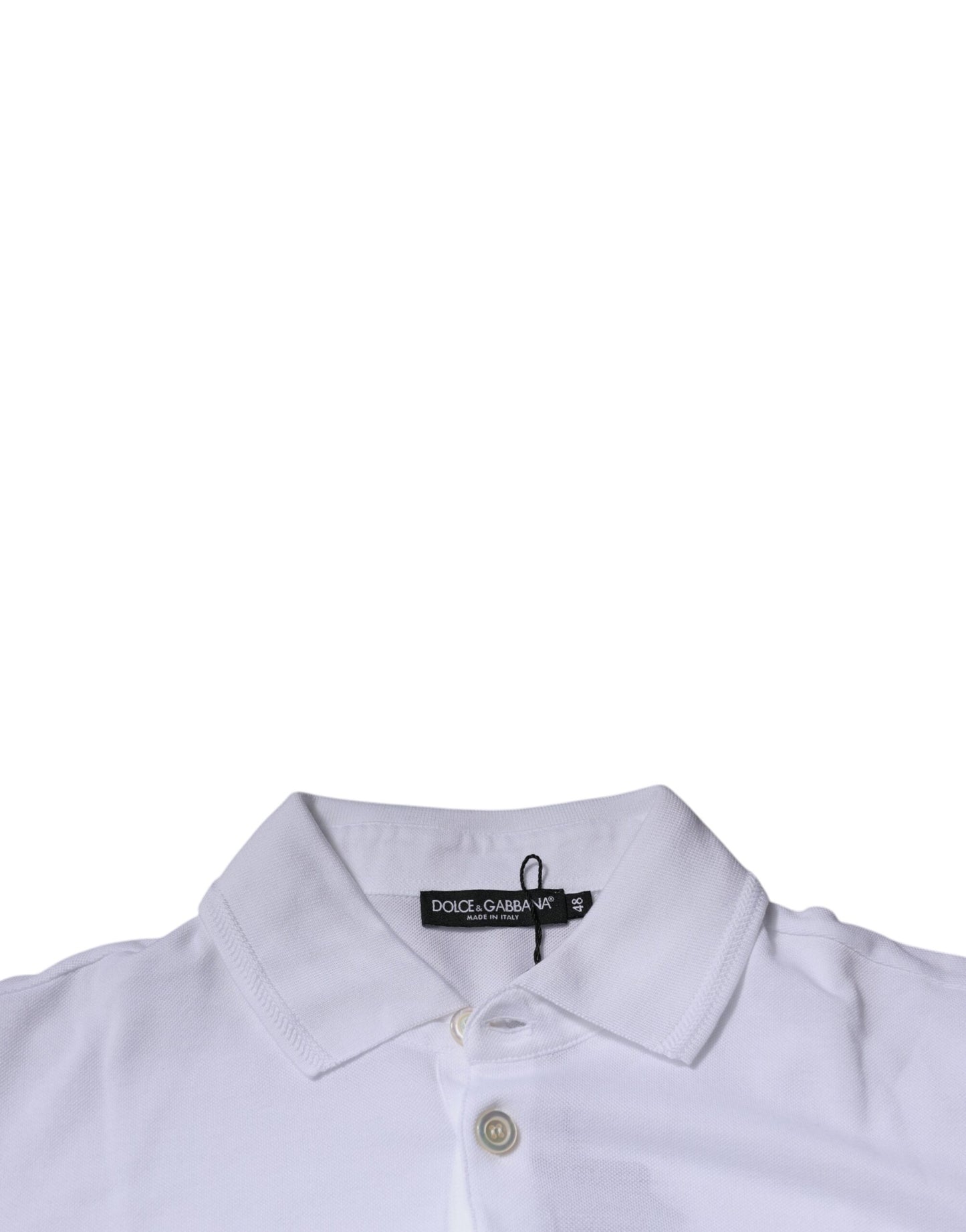 Dolce &amp; Gabbana – Weißes Poloshirt mit Kragen und kurzen Ärmeln