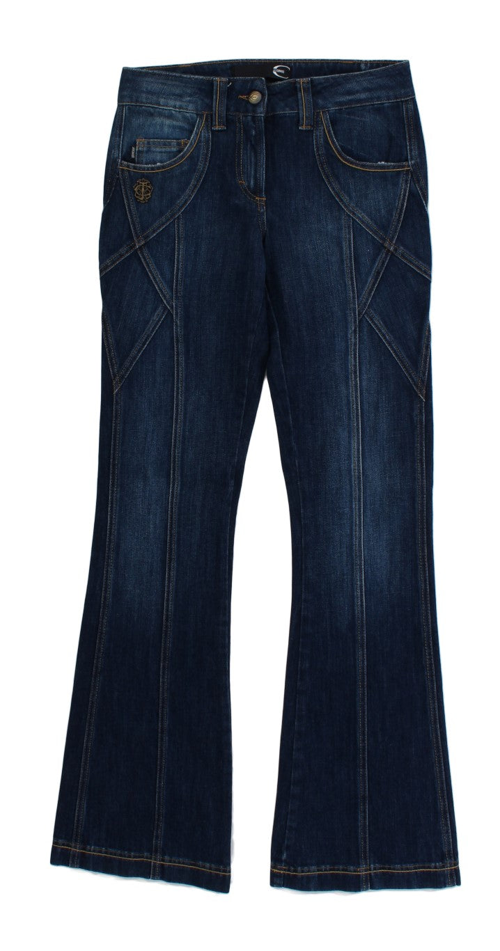 Cavalli Elegant Flare Leg Denim mit niedriger Taille