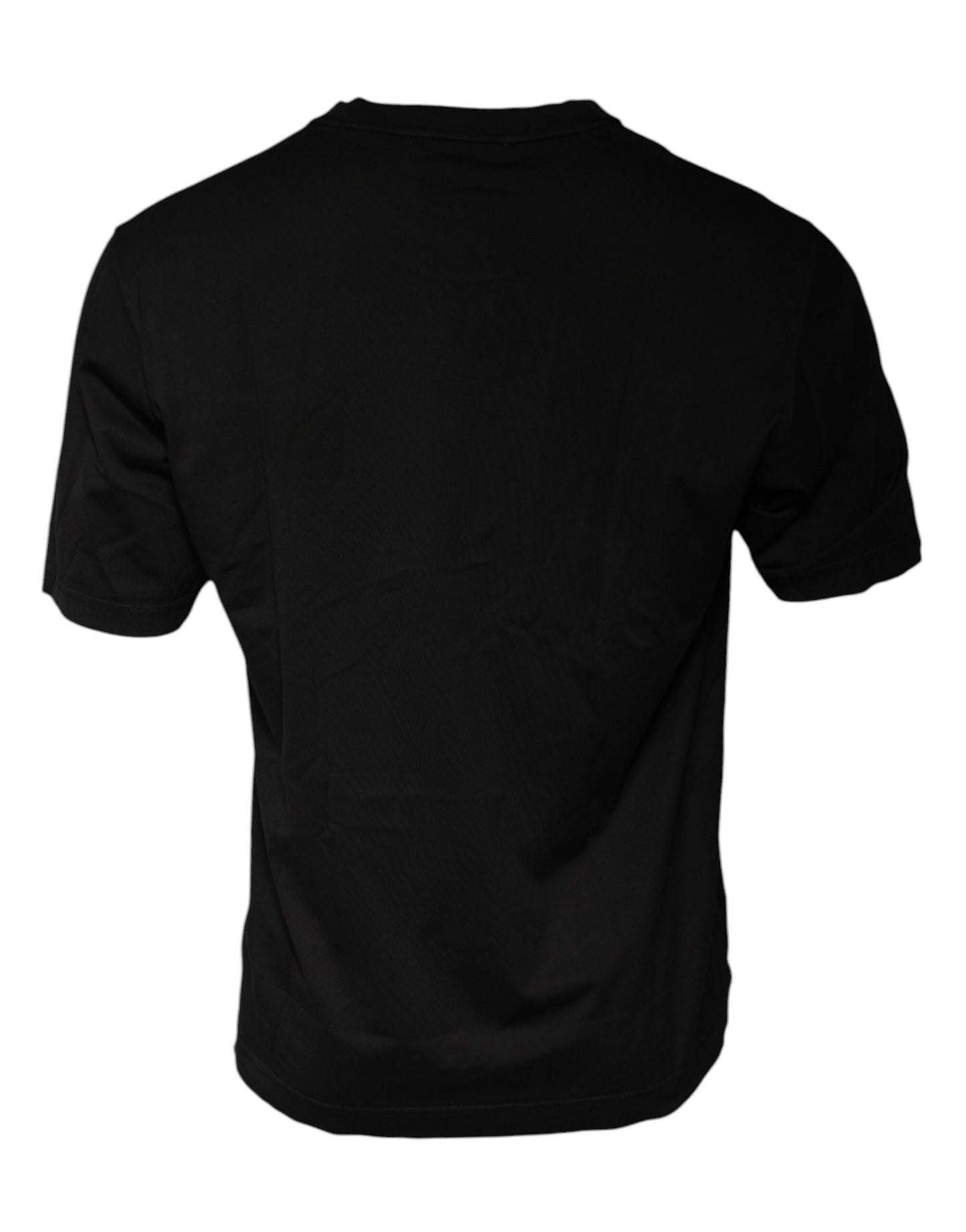 Dolce &amp; Gabbana Black Cotton Crew Neck Short Sleeves T-shirt
