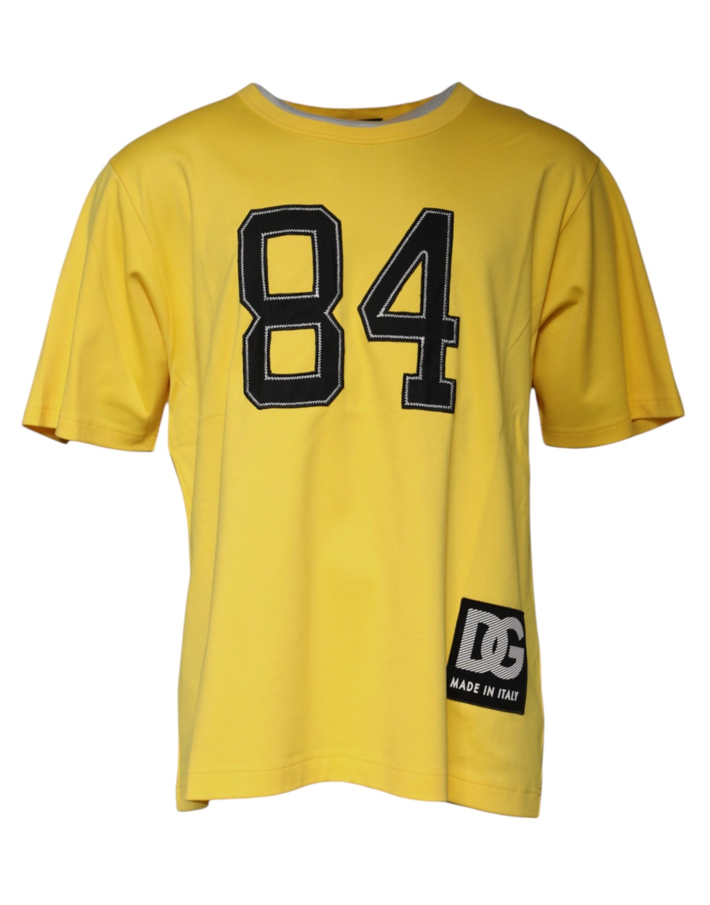 Dolce &amp; Gabbana Yellow Crew Neck Short Sleeves T-shirt