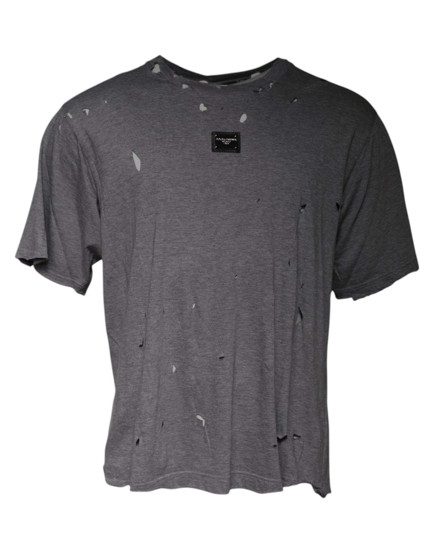 Dolce &amp; Gabbana Gray Logo Crew Neck Short Sleeves T-shirt