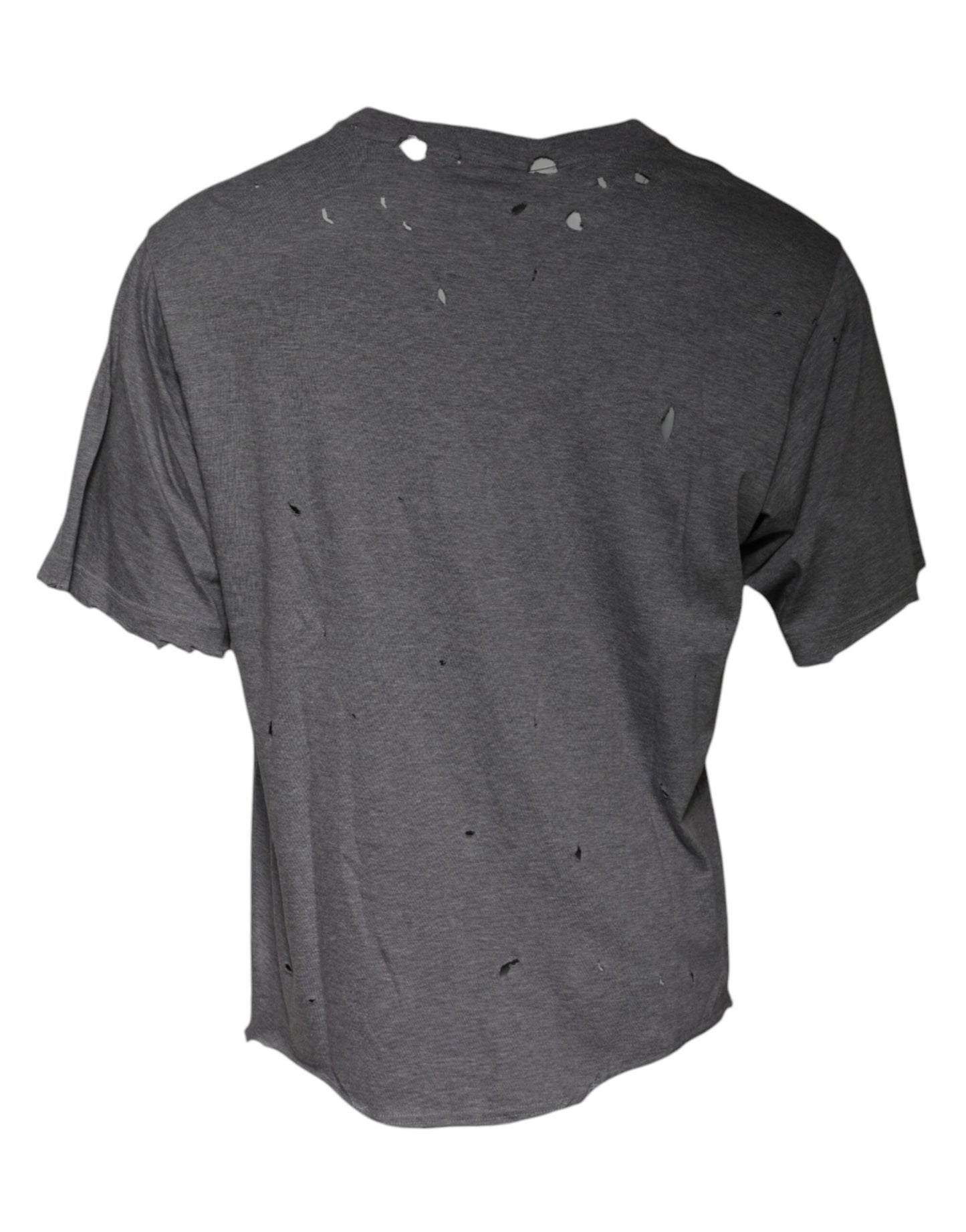 Dolce &amp; Gabbana Gray Logo Crew Neck Short Sleeves T-shirt