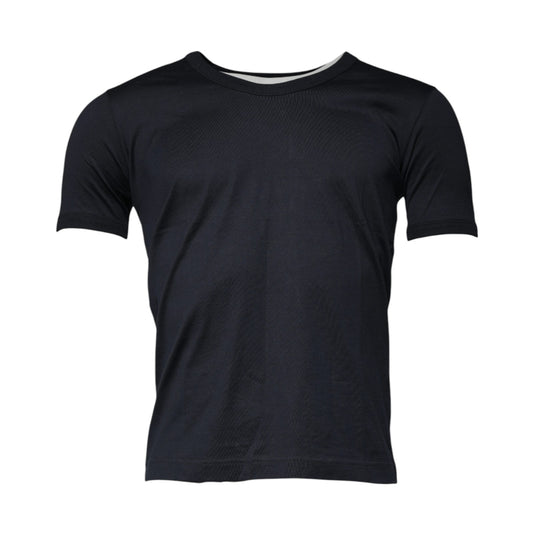 Dolce &amp; Gabbana Blue Cotton Crew Neck Short Sleeves T-shirt