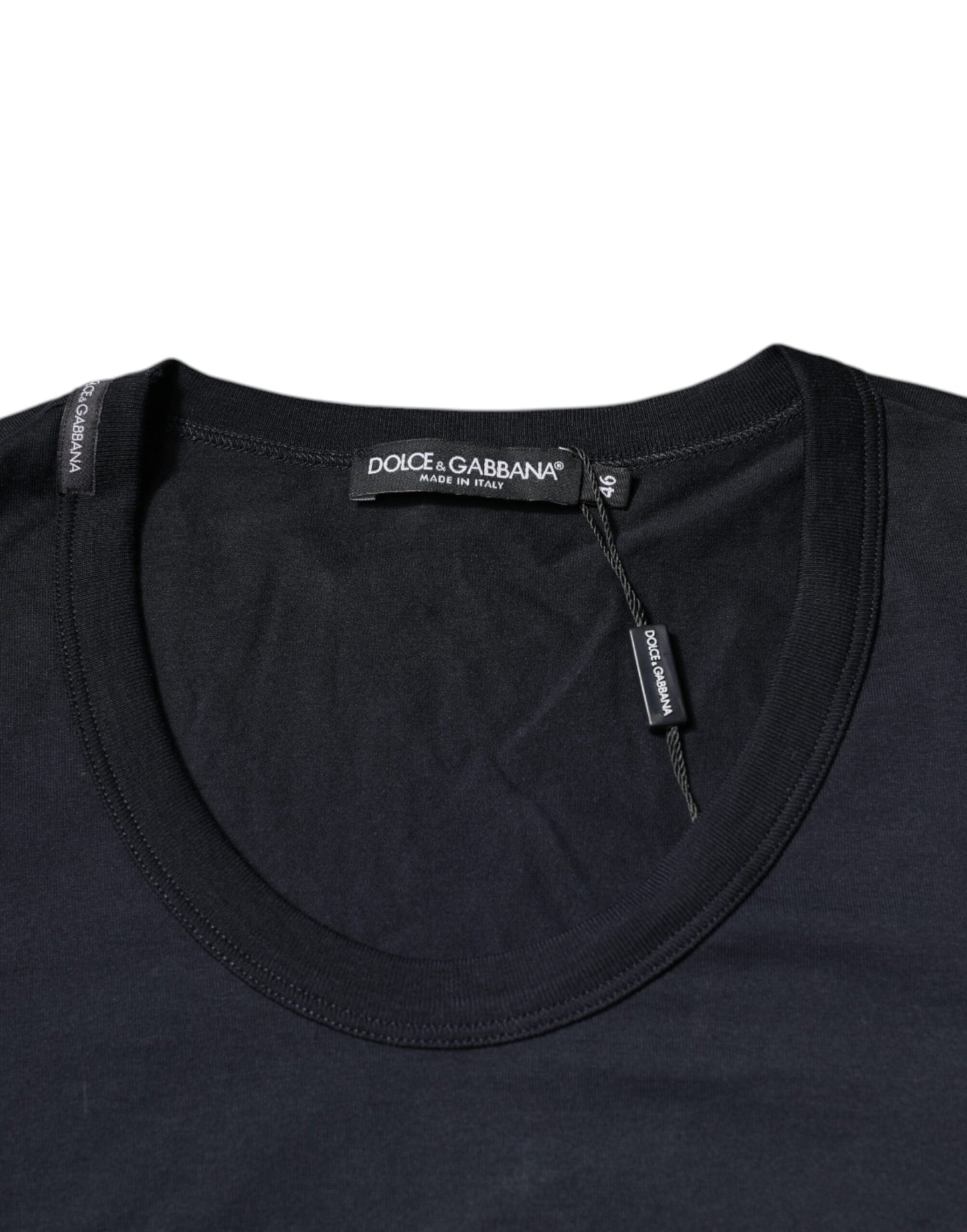 Dolce &amp; Gabbana Blue Cotton Crew Neck Short Sleeves T-shirt