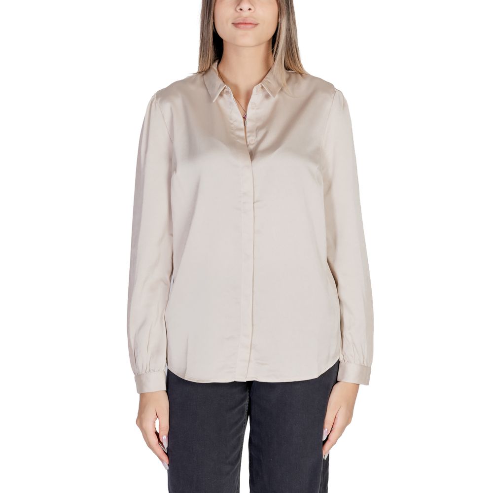 Vila Clothes Gold Polyester Blouse