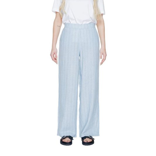 Vero Moda Blue Linen Jeans &amp; Pant