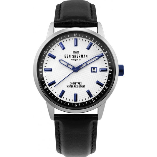 Ben Sherman – Schwarze Lederuhr