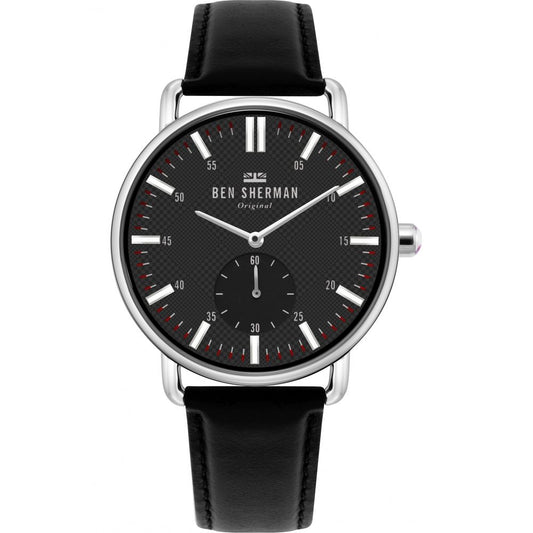 Ben Sherman – Schwarze Lederuhr