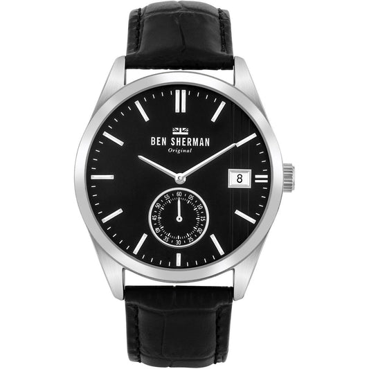 Ben Sherman – Schwarze Lederuhr