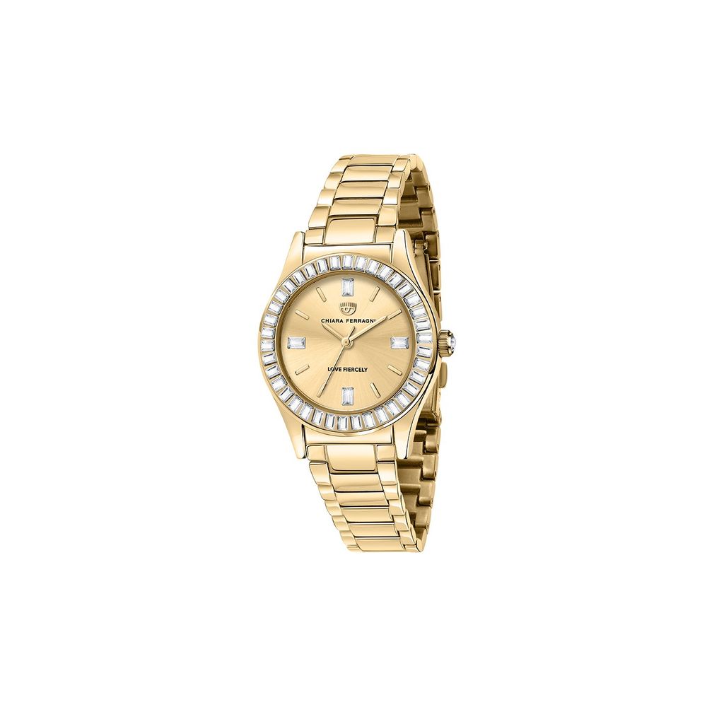 Chiara Ferragni – Goldene Edelstahluhr