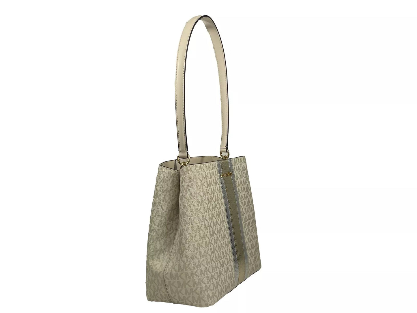 Michael Kors – Pratt Bucket – Umhängetasche, mittelgroß, Blassgold/Creme