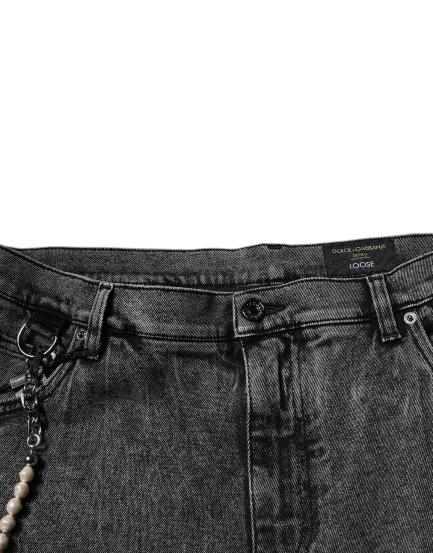 Dolce &amp; Gabbana Dunkelgraue Skinny-Jeans aus Baumwolle