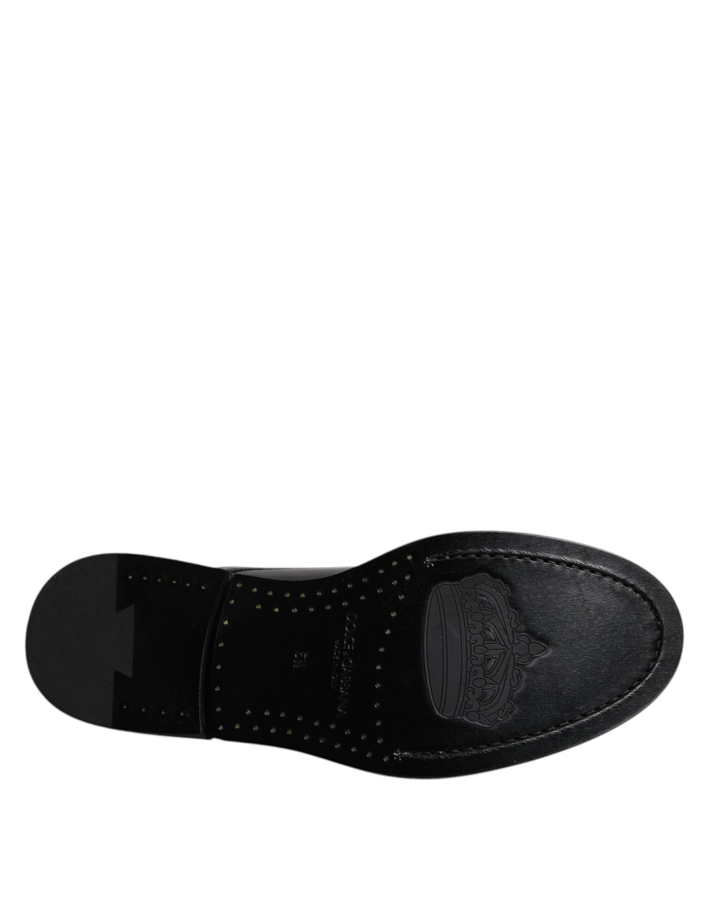 Dolce &amp; Gabbana – Derby-Schnürschuhe aus schwarzem Lackleder für formelle Anlässe