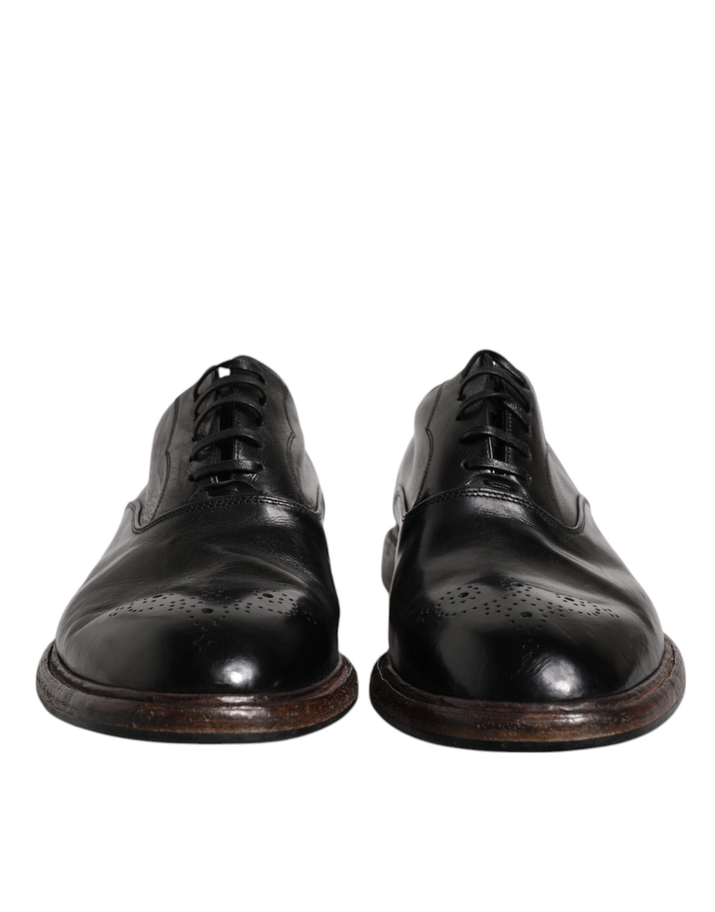 Dolce &amp; Gabbana – Derby-Schuhe aus schwarzem Leder für Herren