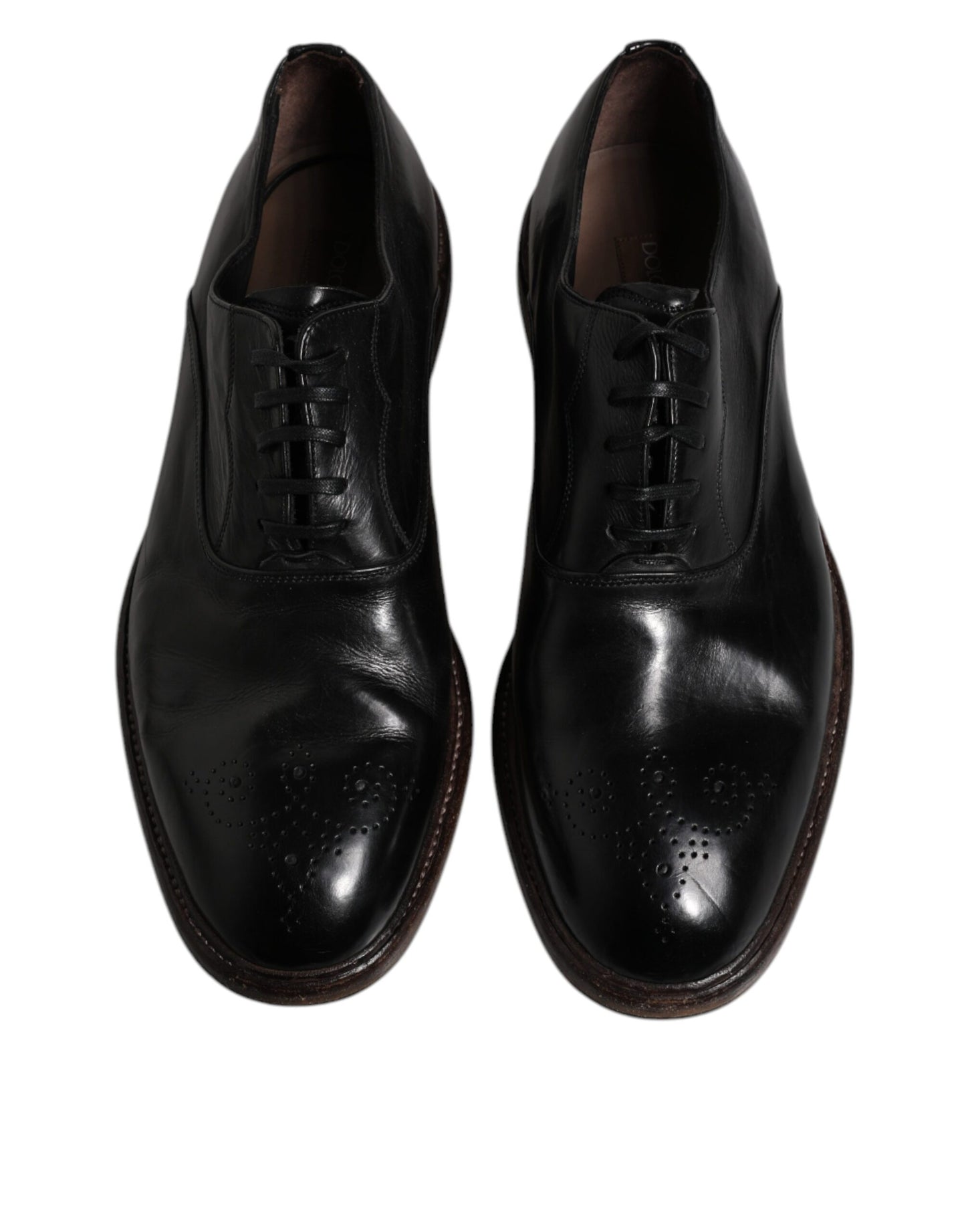Dolce &amp; Gabbana – Derby-Schuhe aus schwarzem Leder für Herren
