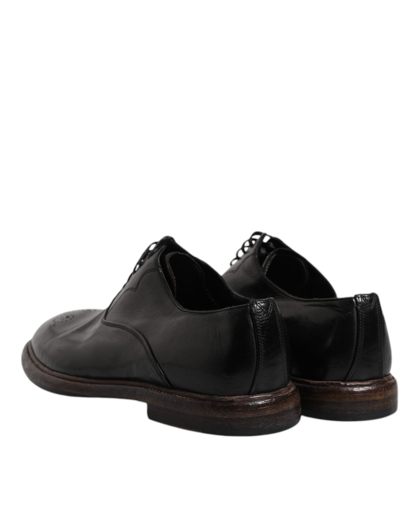 Dolce &amp; Gabbana – Derby-Schuhe aus schwarzem Leder für Herren