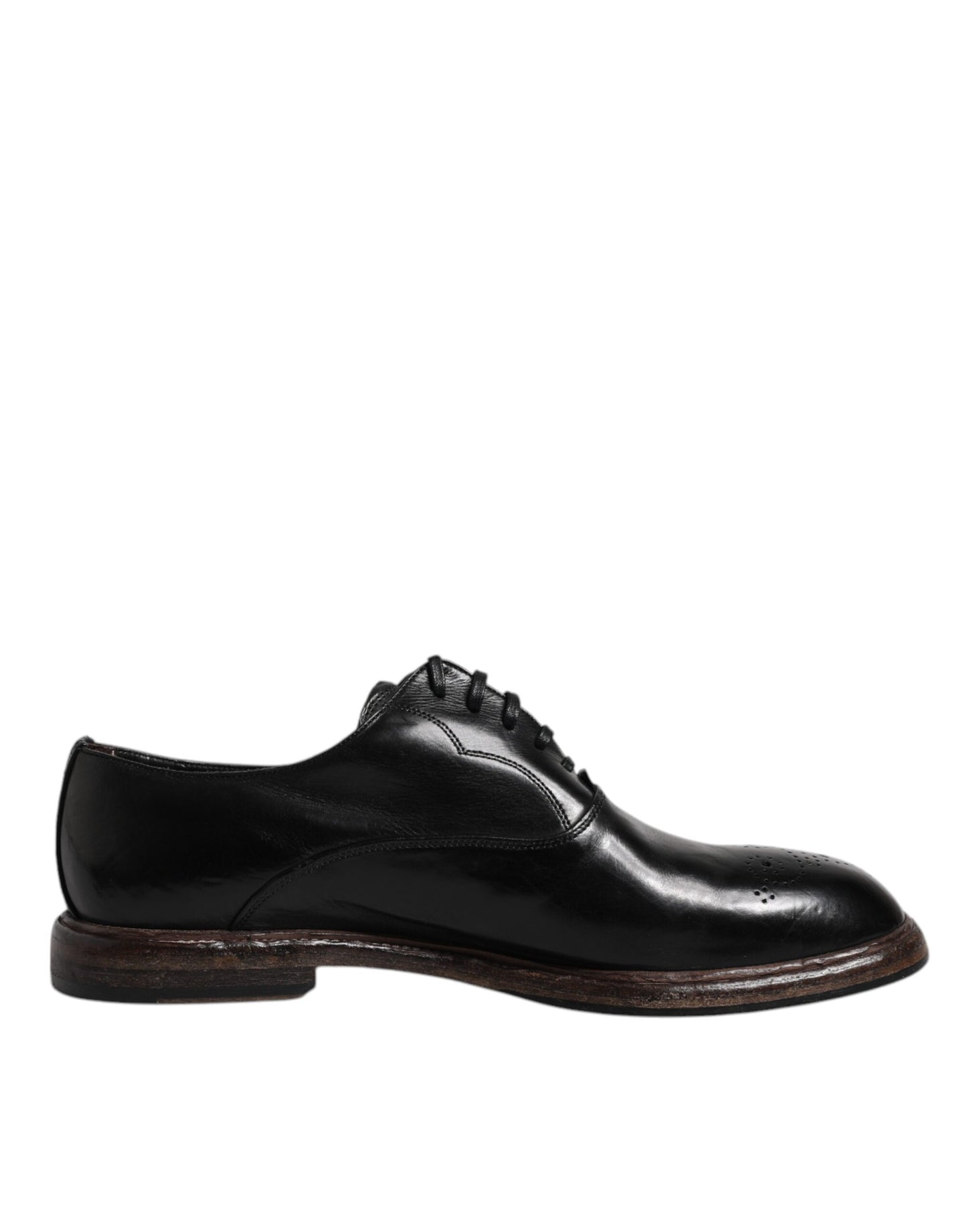 Dolce &amp; Gabbana – Derby-Schuhe aus schwarzem Leder für Herren