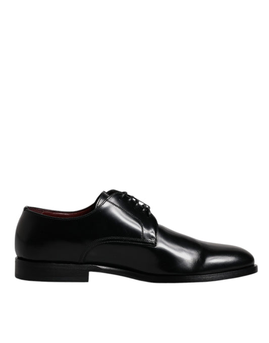 Dolce &amp; Gabbana – Derby-Schnürschuhe aus schwarzem Kalbsleder mit Schnürung