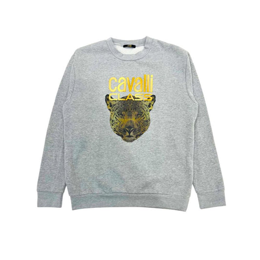 Cavalli Class Gray Cotton Women Sweater