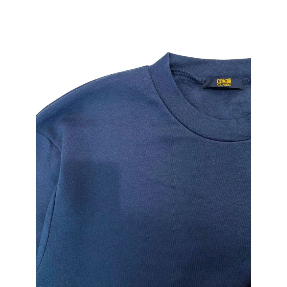 Cavalli Class Blue Polyester Men's Hoodie