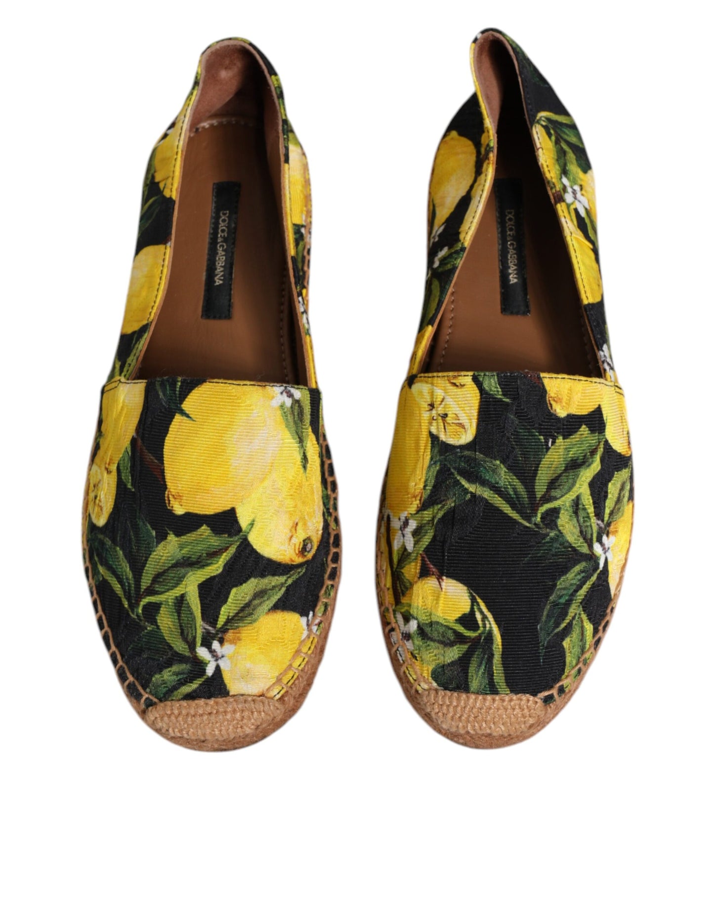 Dolce &amp; Gabbana – Mehrfarbige Zitronen-Espadrilles zum Hineinschlüpfen
