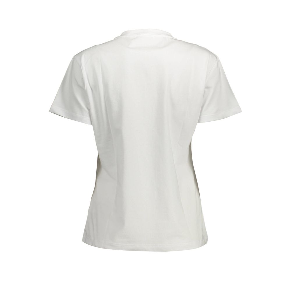 Kocca White Cotton Women T-Shirt