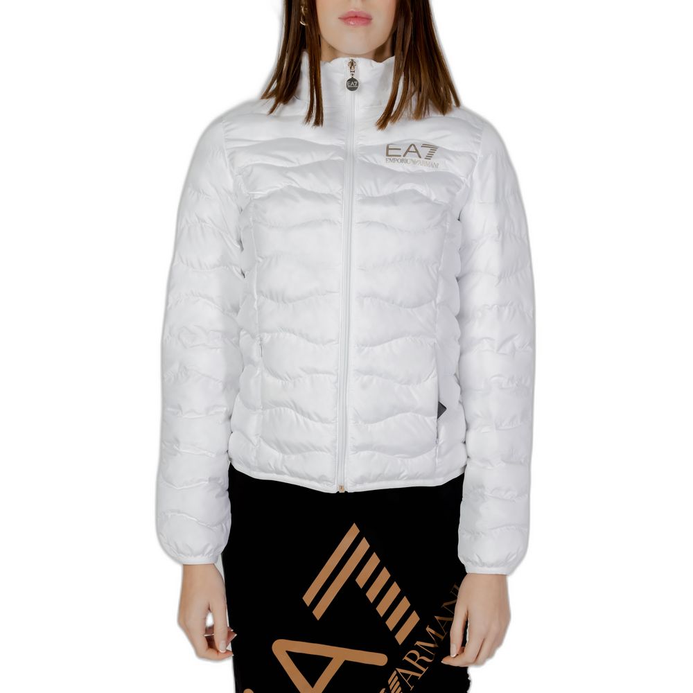 EA7 Emporio Armani White Polyester Jackets & Coat