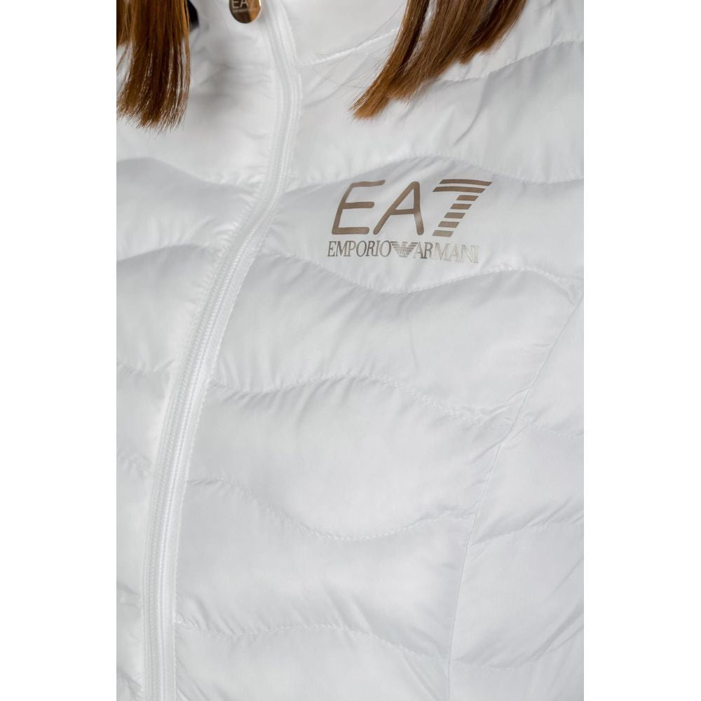 EA7 Emporio Armani White Polyester Jackets & Coat