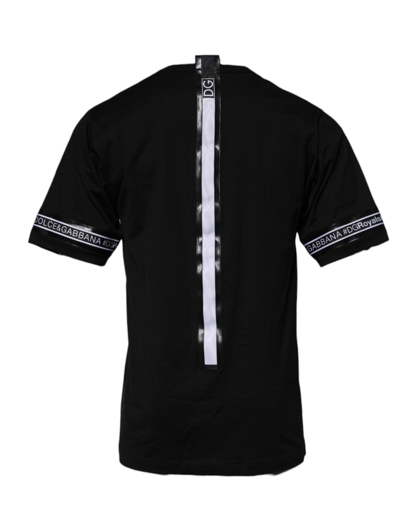 Dolce &amp; Gabbana Schwarzes #DGMILLENNIALS Baumwoll-T-Shirt mit Rundhalsausschnitt