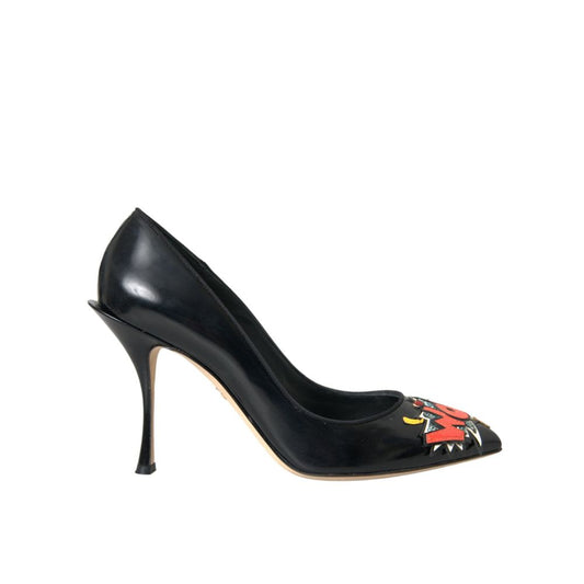 Décolleté in pelle nera Dolce &amp; Gabbana