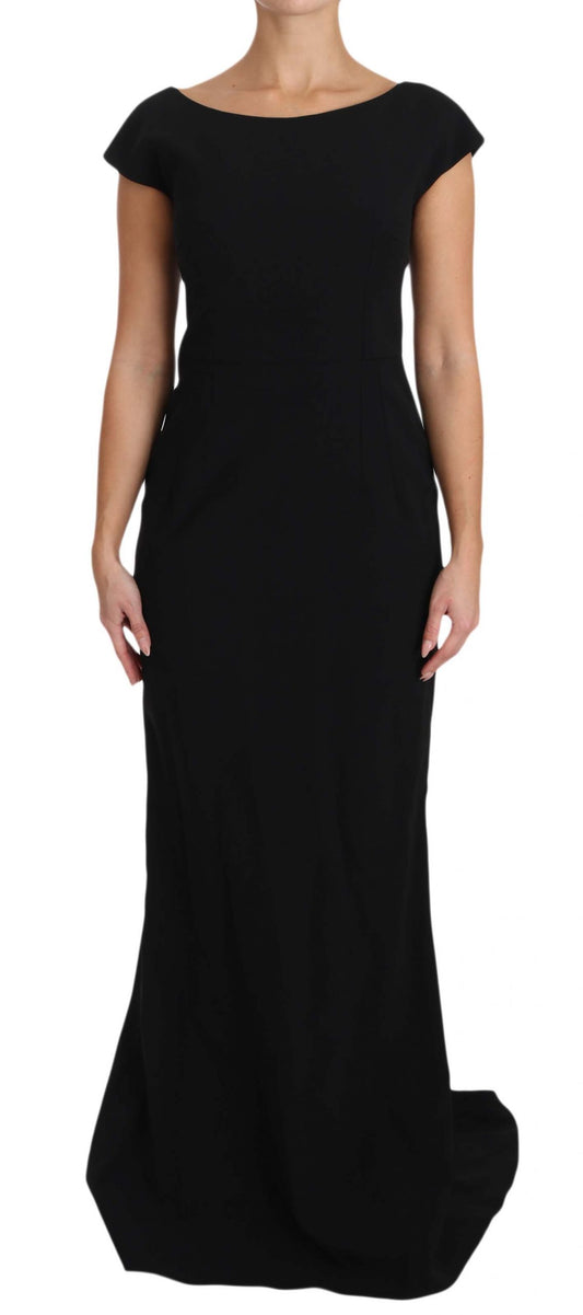 Dolce &amp; Gabbana Elegantes schwarzes Maxi-Etuikleid