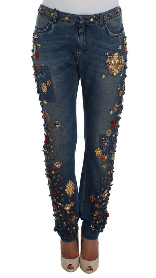 Verzierte Boyfriend-Jeans „Enchanted Sicily“ von Dolce &amp; Gabbana