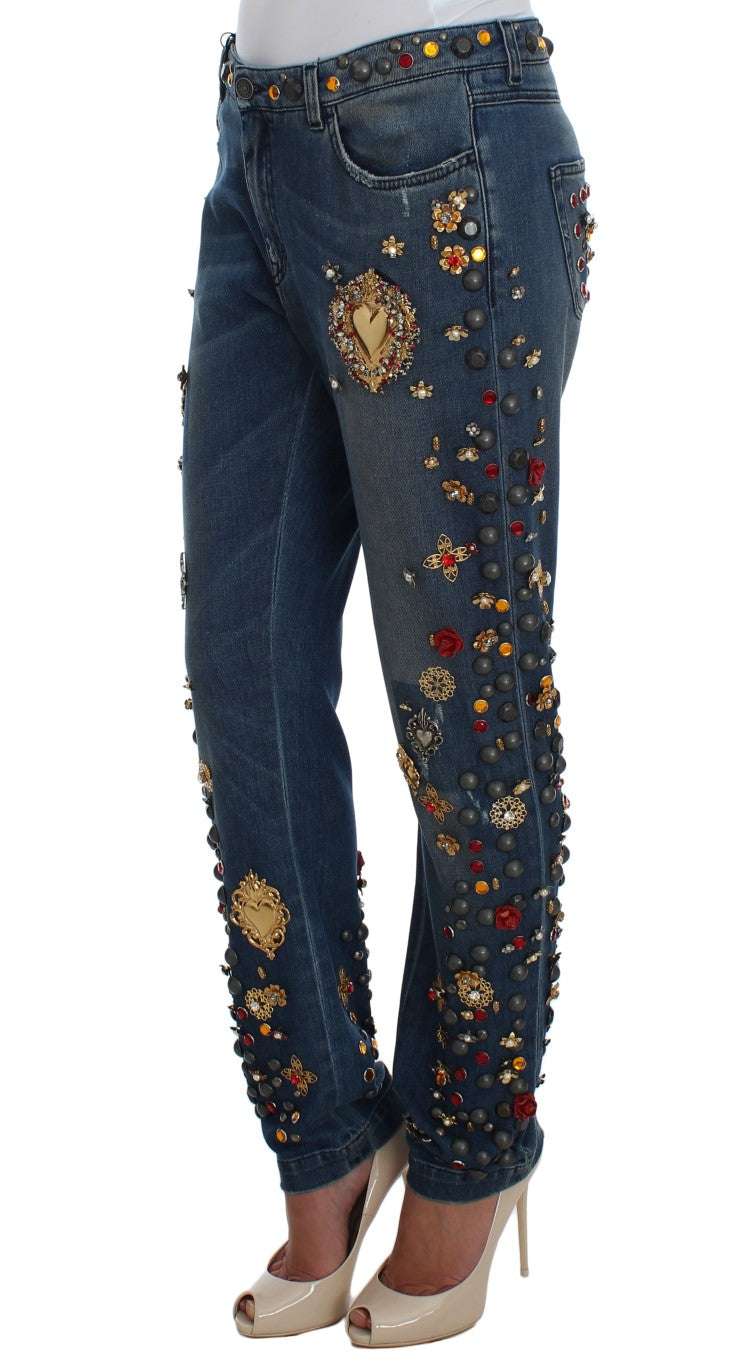 Verzierte Boyfriend-Jeans „Enchanted Sicily“ von Dolce &amp; Gabbana