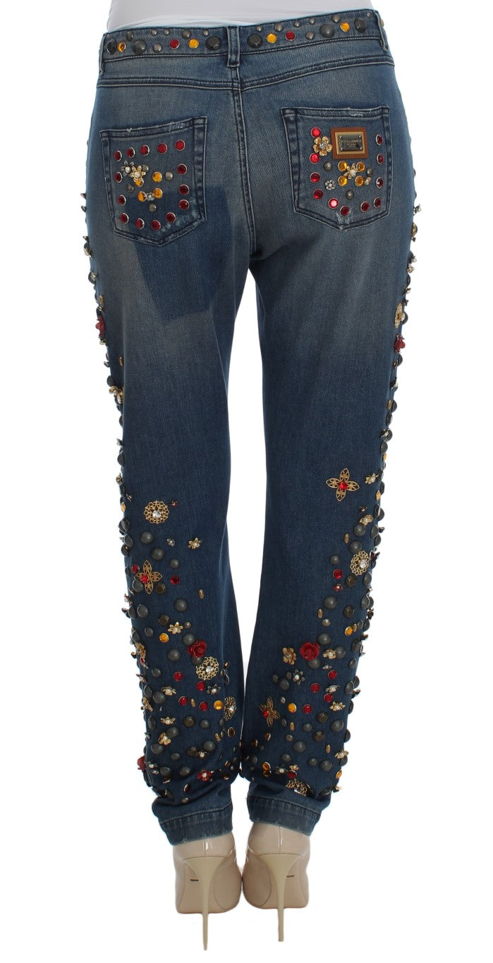 Verzierte Boyfriend-Jeans „Enchanted Sicily“ von Dolce &amp; Gabbana