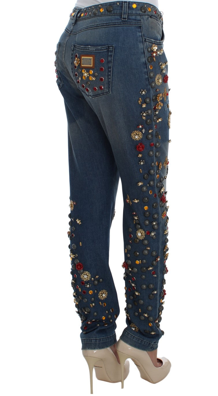 Verzierte Boyfriend-Jeans „Enchanted Sicily“ von Dolce &amp; Gabbana