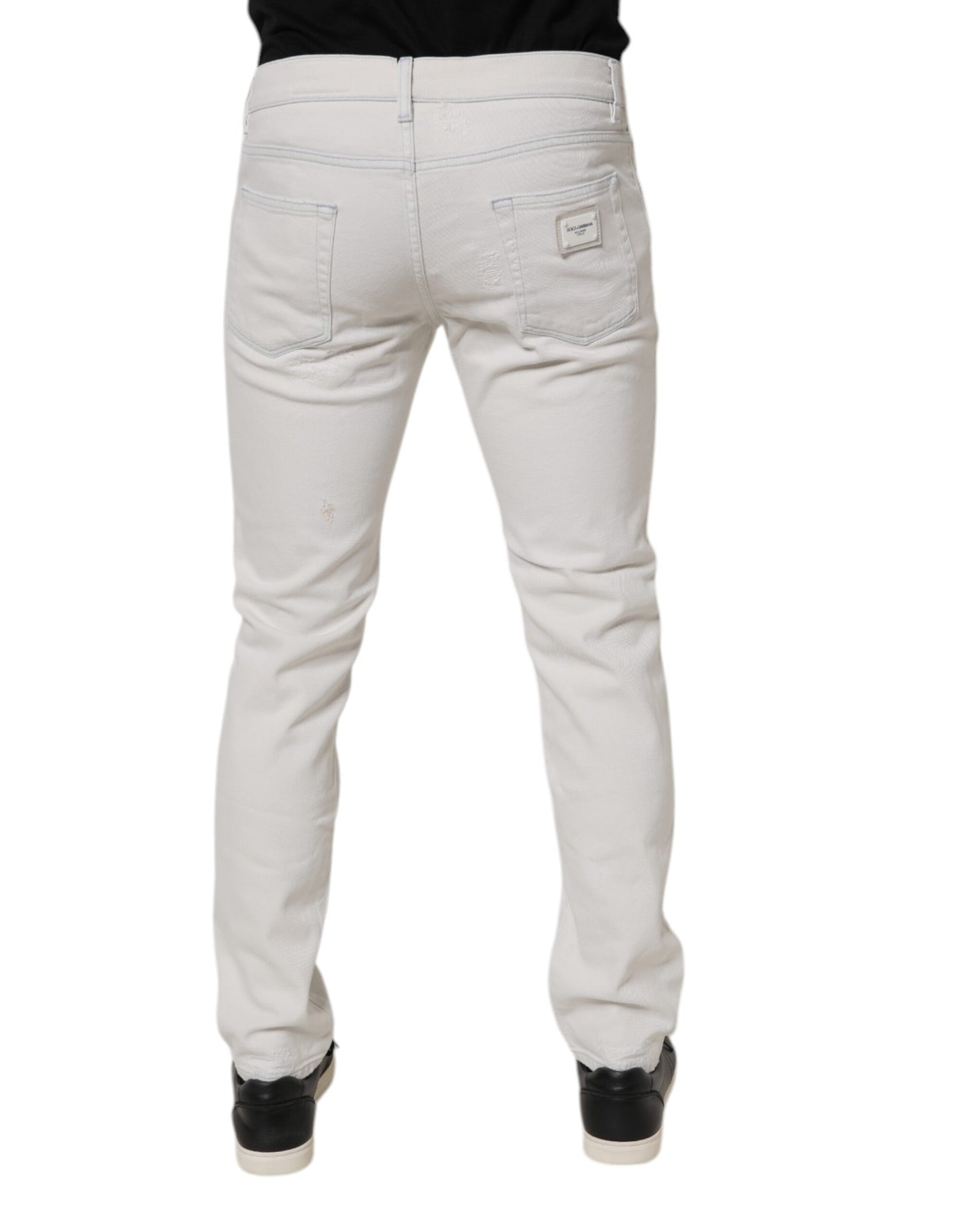 Dolce &amp; Gabbana – Weiße Skinny-Jeans aus Stretch-Baumwolle