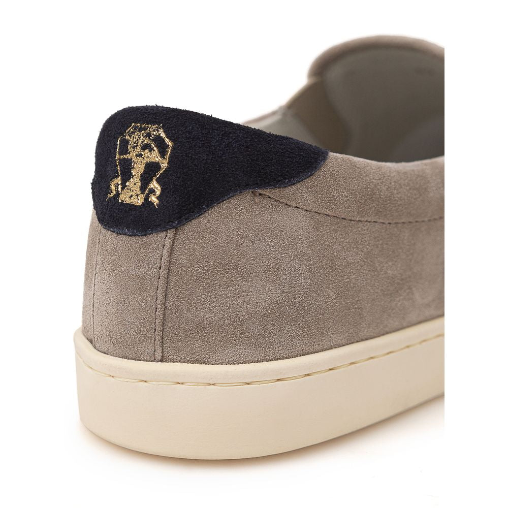 Sneaker Brunello Cucinelli In Pelle Grigia
