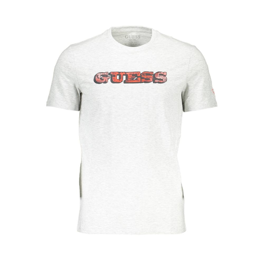 T-shirt da uomo in cotone grigio Guss Jeans