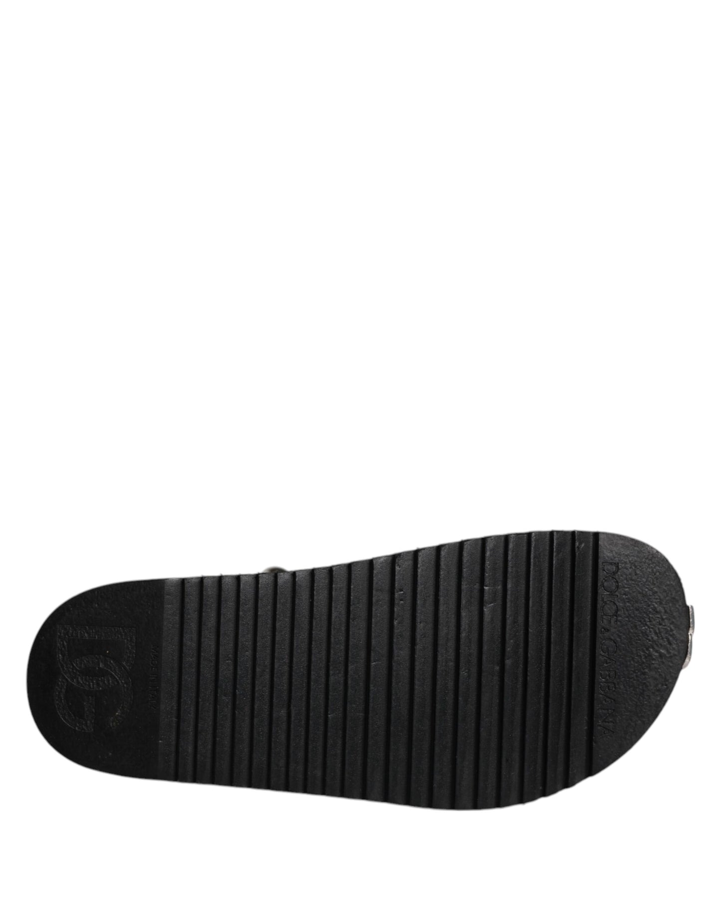 Dolce &amp; Gabbana – Schwarze Sandalen mit Kristallverzierung und Riemen