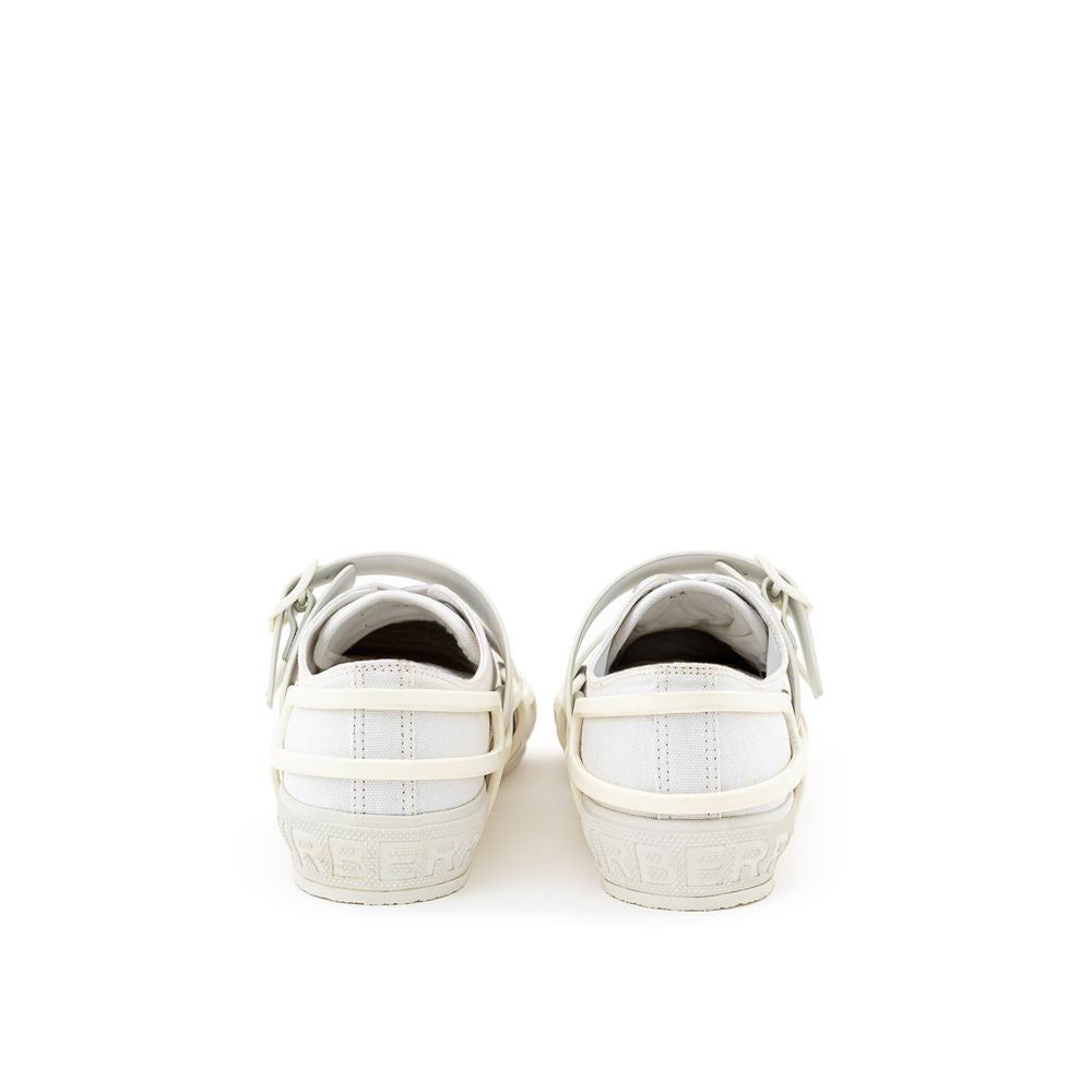 Burberry – Weiße Baumwoll-Sneaker