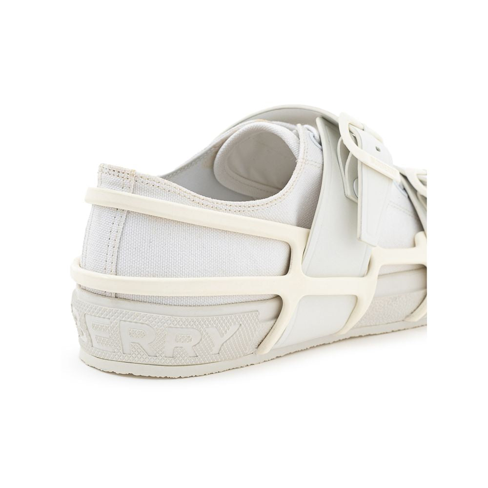 Burberry – Weiße Baumwoll-Sneaker