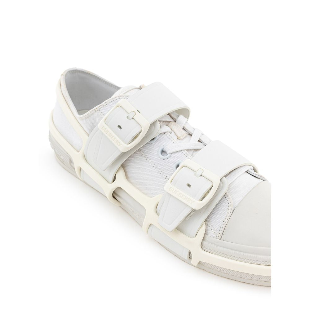 Burberry – Weiße Baumwoll-Sneaker