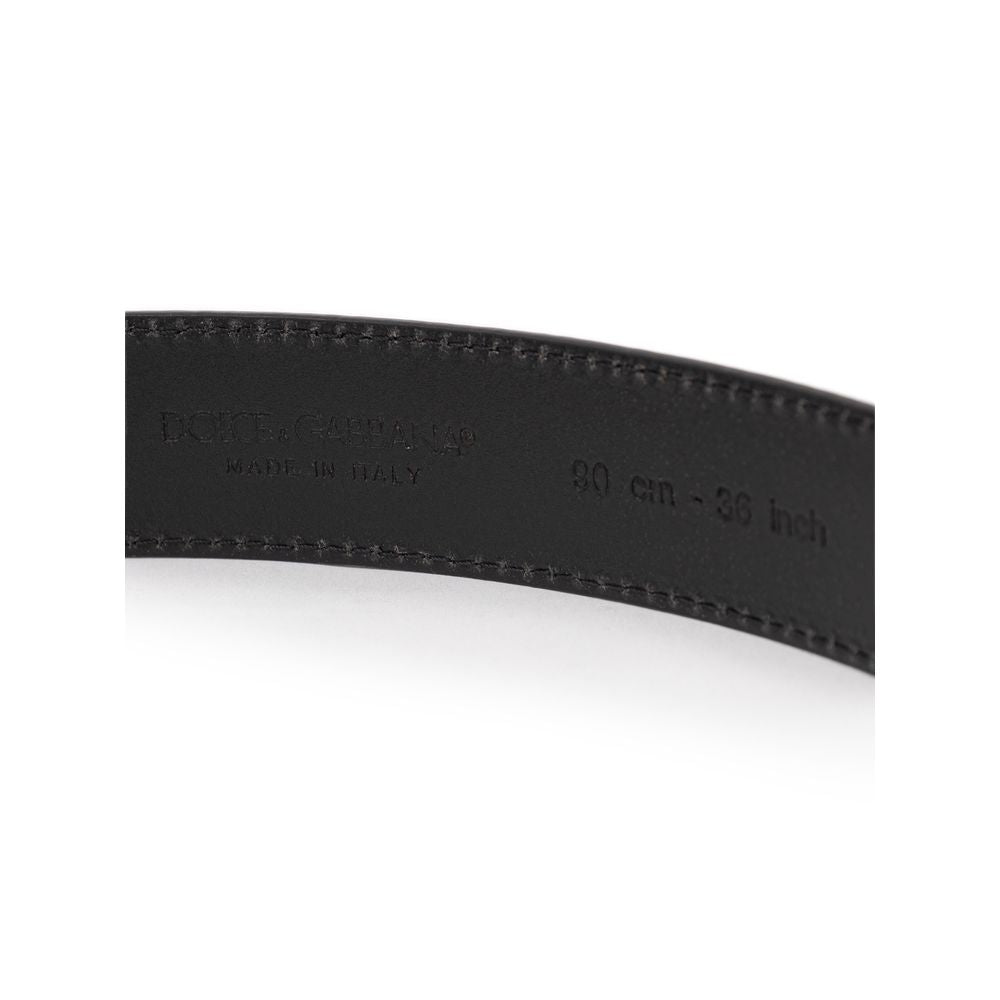 Cintura in pelle nera Dolce &amp; Gabbana